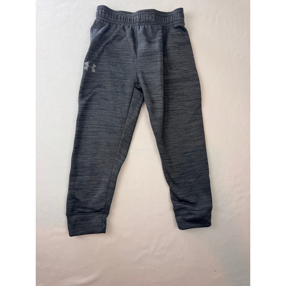 Under Armour Boys Gray Fleece Jogger Sweatpants Size 4 Athletic Active Pants